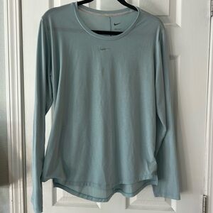 Nike Women’s Long Sleeve T-Shirt-Aqua- Sz Large